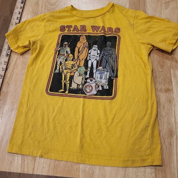 Star Wars Other - Star Wars Yellow Kids Medium Tshirt Cotton Blend Short Sleeve